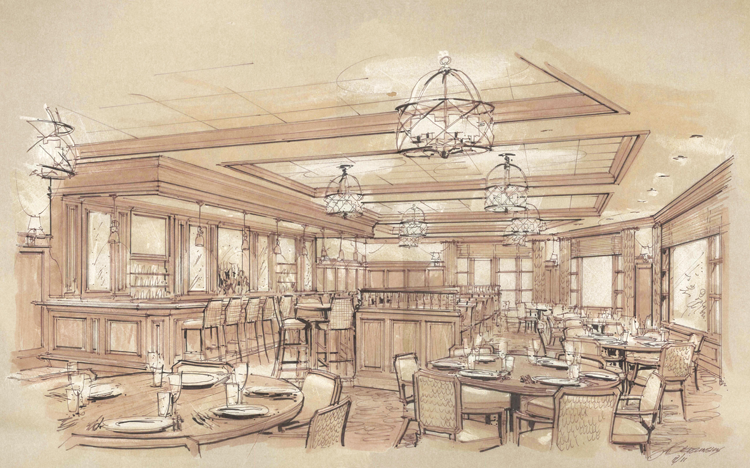 Rendering of New Bistro Dining Venue